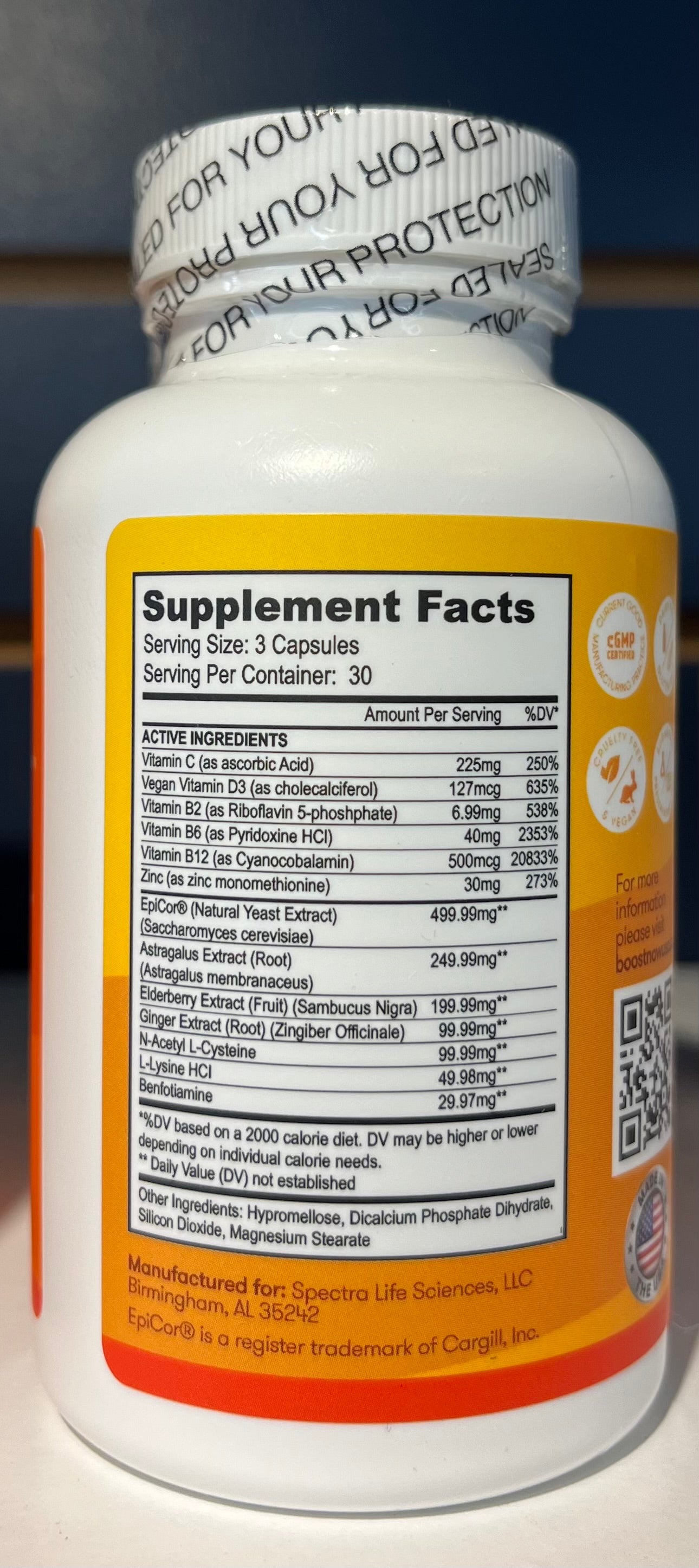 BoostNow Immune Supplement 90Ct Capsules